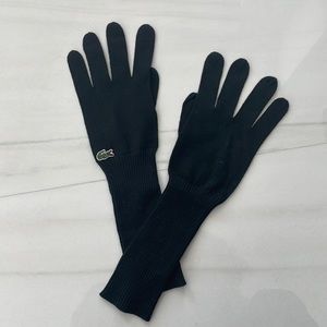 Lacoste cotton wool blend gloves